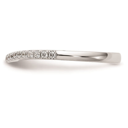 14k White Gold Real Diamond Wedding Band