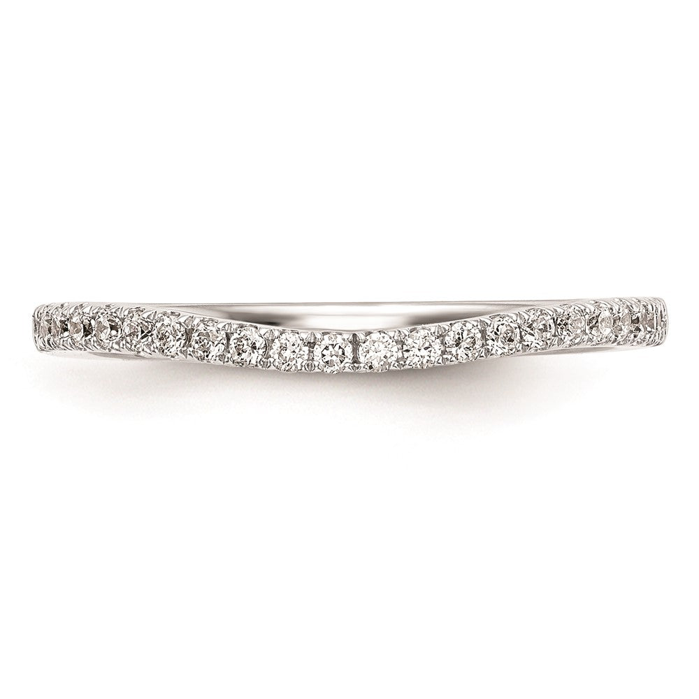 14k White Gold Real Diamond Wedding Band