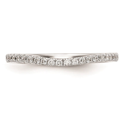 14k White Gold Real Diamond Wedding Band