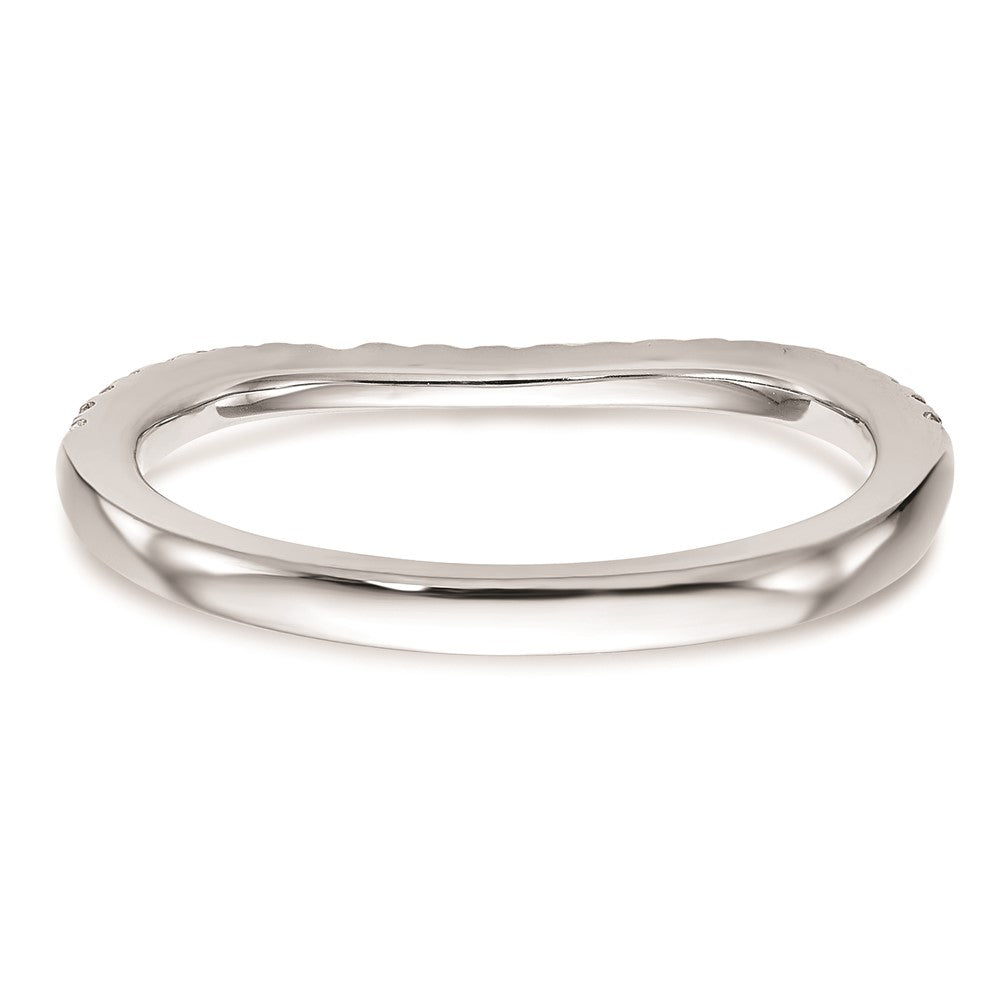 14k White Gold Real Diamond Wedding Band
