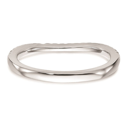 14k White Gold Real Diamond Wedding Band