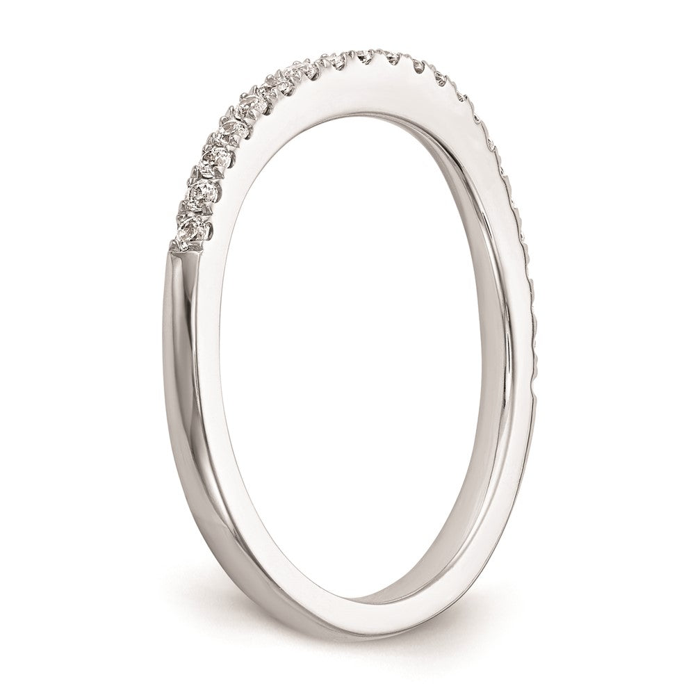 14k White Gold Real Diamond Wedding Band