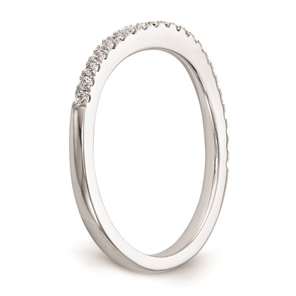 14k White Gold Real Diamond Wedding Band