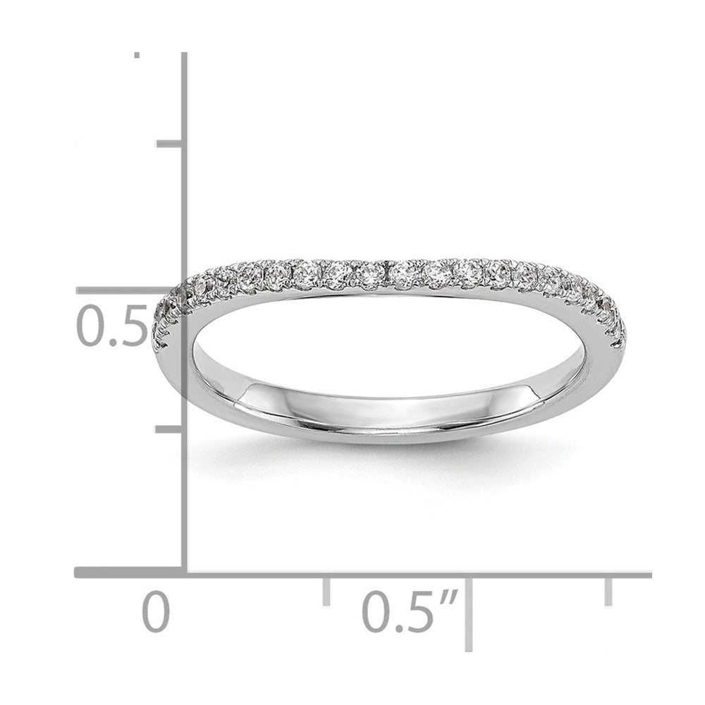 14k White Gold Real Diamond Wedding Band