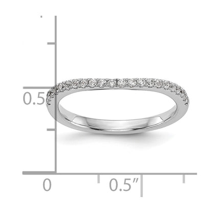 14k White Gold Real Diamond Wedding Band