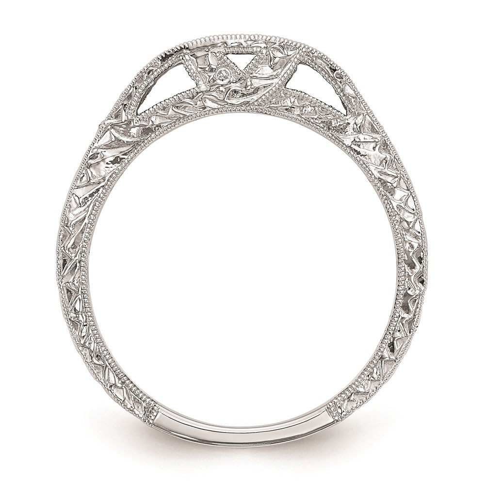 14k White Gold Real Diamond Wedding Band