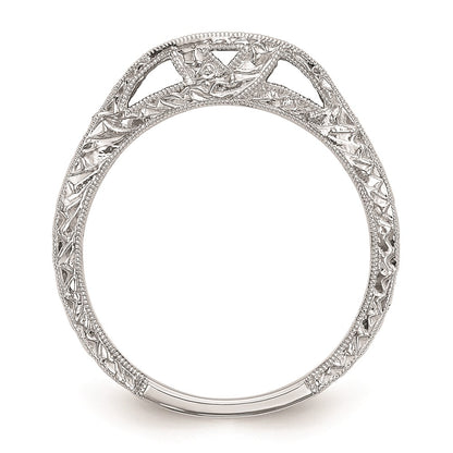14k White Gold Real Diamond Wedding Band