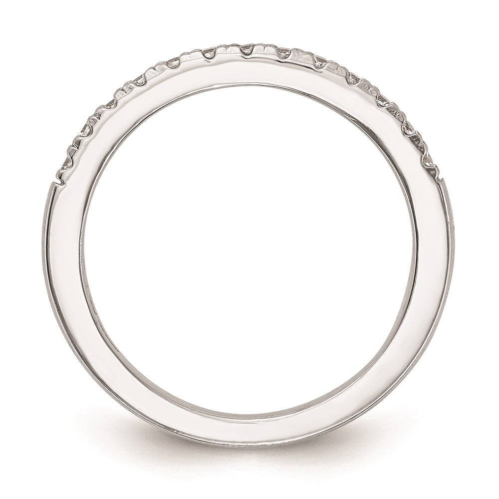14k White Gold Real Diamond Wedding Band