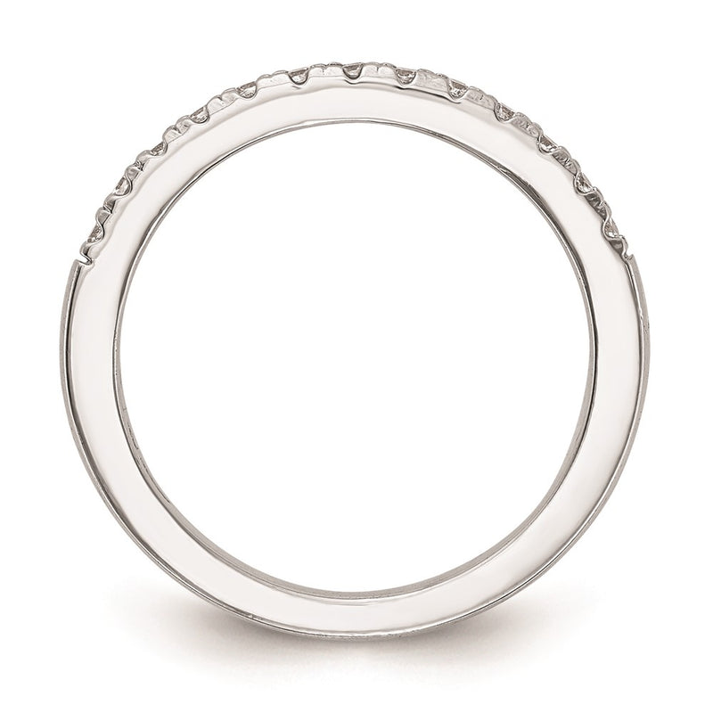 14k White Gold Real Diamond Wedding Band