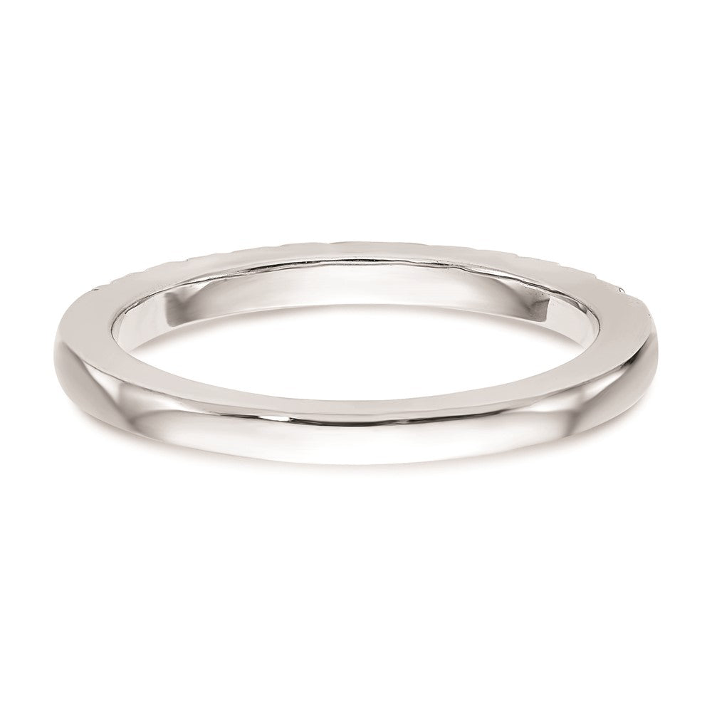 0.23ct. CZ Solid Real 14k White Gold Wedding Wedding Band Ring