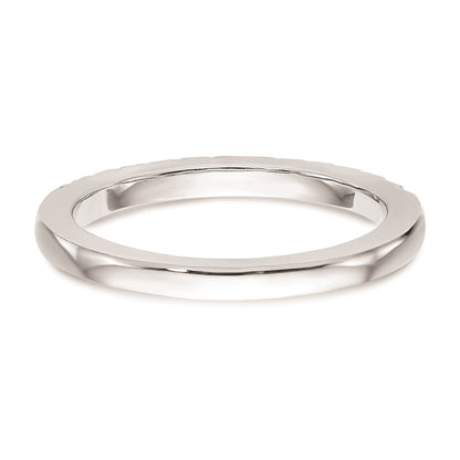 14k White Gold Real Diamond Wedding Band