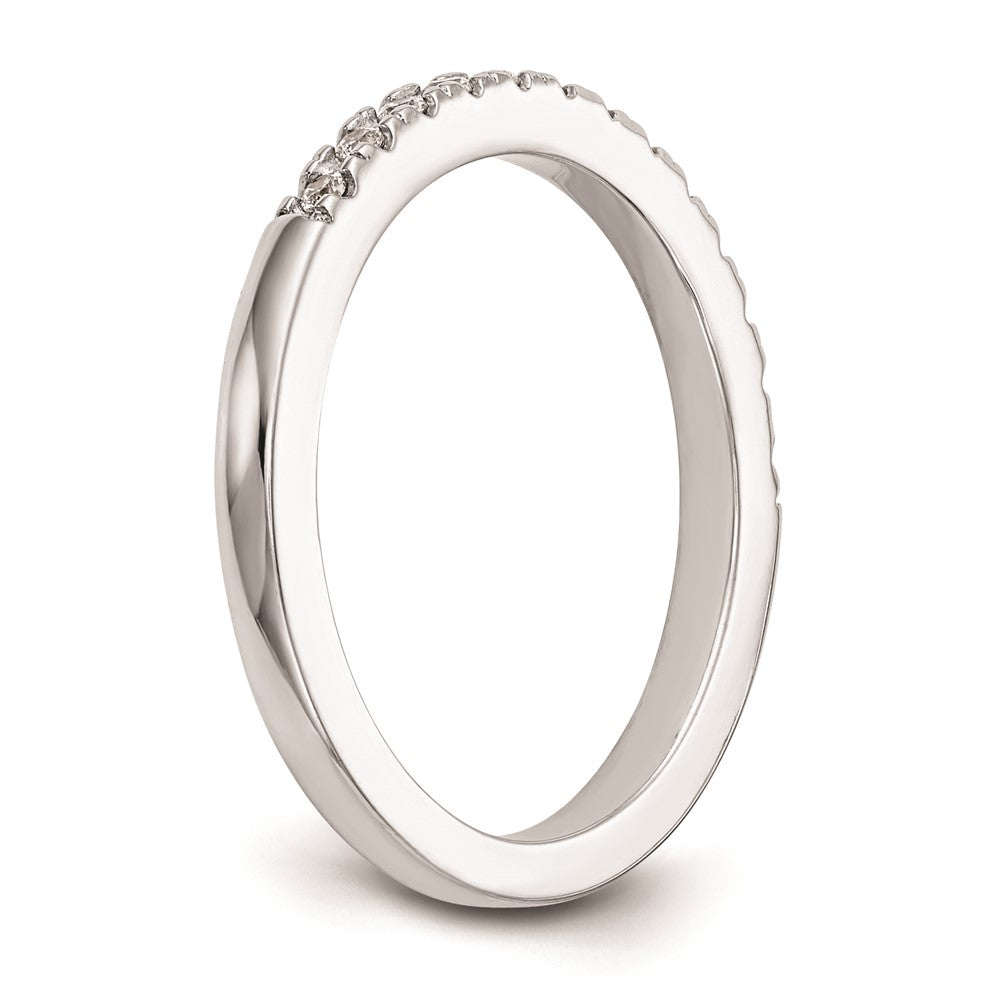 0.23ct. CZ Solid Real 14k White Gold Wedding Wedding Band Ring