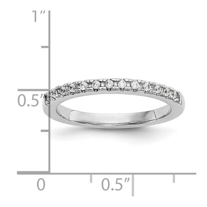 14k White Gold Real Diamond Wedding Band
