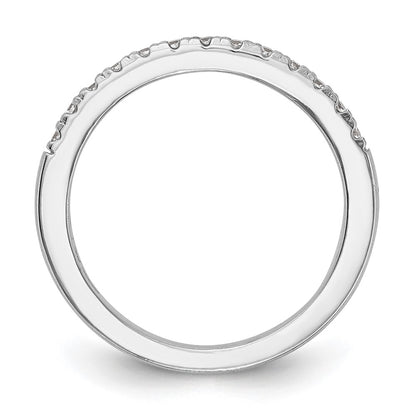 0.18ct. CZ Solid Real 14k White Gold Wedding Wedding Band Ring