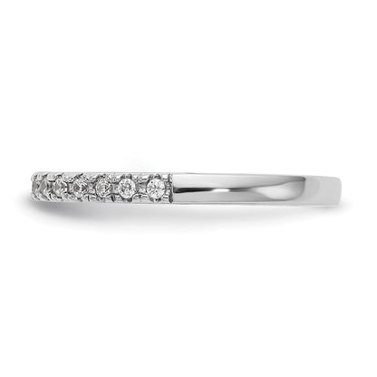 0.18ct. CZ Solid Real 14k White Gold Wedding Wedding Band Ring