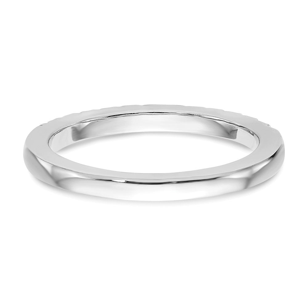 14k White Gold Real Diamond Wedding Band