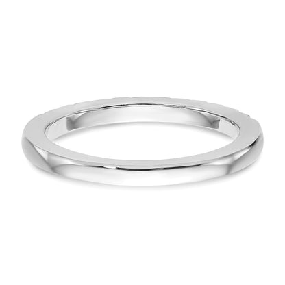 0.18ct. CZ Solid Real 14k White Gold Wedding Wedding Band Ring