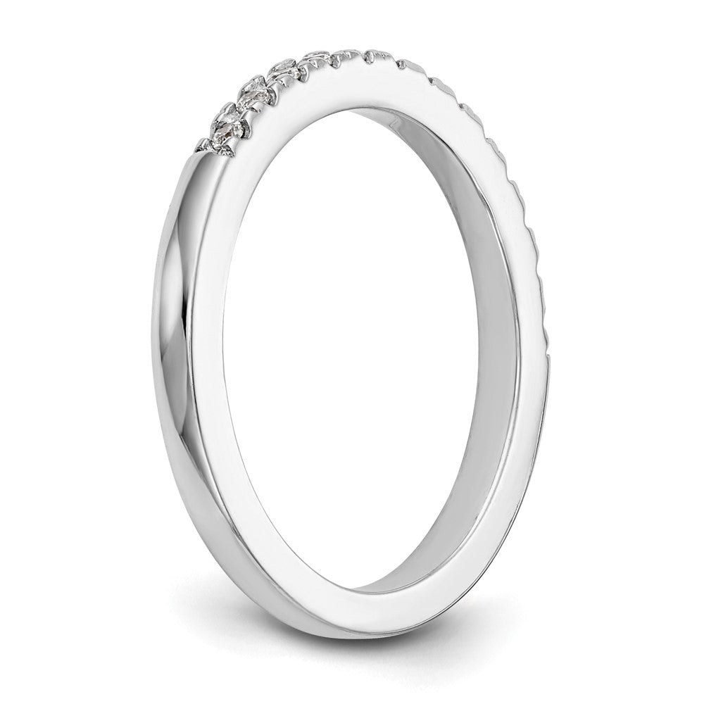 14k White Gold Real Diamond Wedding Band