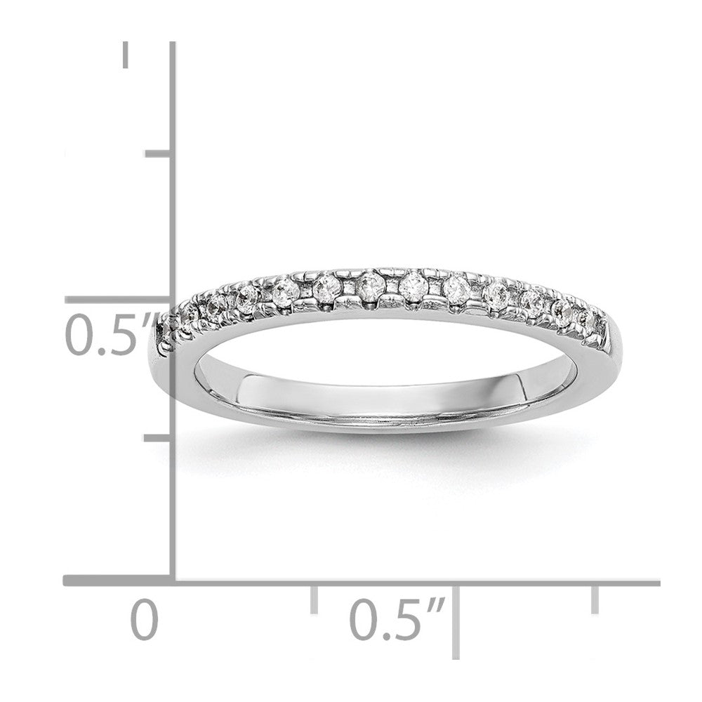 14k White Gold Real Diamond Wedding Band