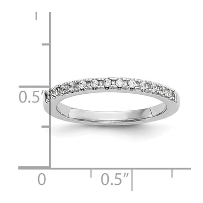 14k White Gold Real Diamond Wedding Band