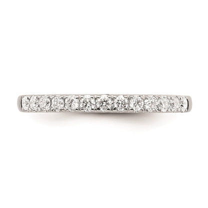 14k White Gold Real Diamond Wedding Band