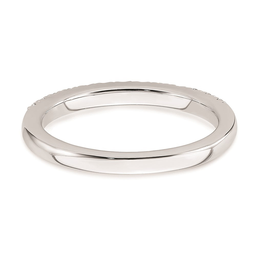 0.33ct. CZ Solid Real 14k White Gold Wedding Wedding Band Ring