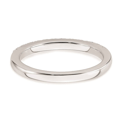 0.33ct. CZ Solid Real 14k White Gold Wedding Wedding Band Ring