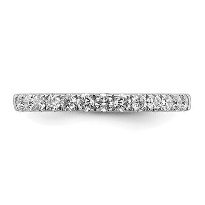 14k White Gold Real Diamond Wedding Band