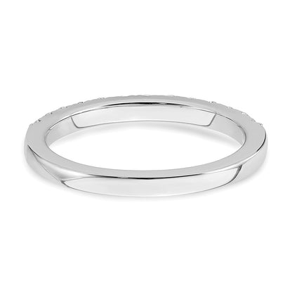 14k White Gold Real Diamond Wedding Band