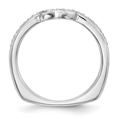 14k White Gold Real Diamond Wedding Band