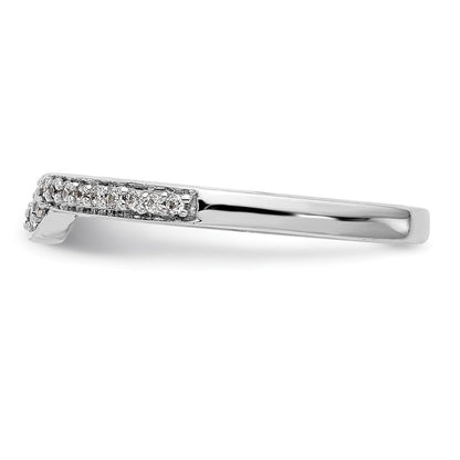 14k White Gold Real Diamond Wedding Band