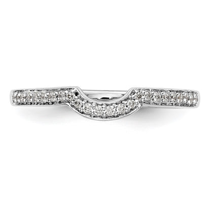14k White Gold Real Diamond Wedding Band