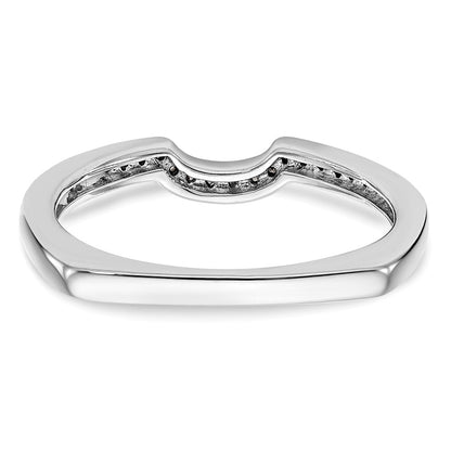 14k White Gold Real Diamond Wedding Band