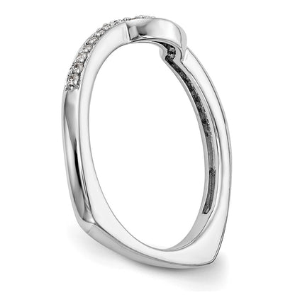 14k White Gold Real Diamond Wedding Band