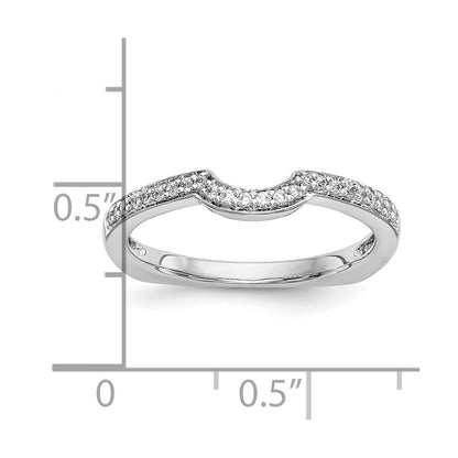 14k White Gold Real Diamond Wedding Band