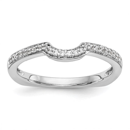 14k White Gold Real Diamond Wedding Band
