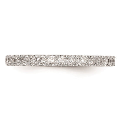 14k White Gold Real Diamond Wedding Band