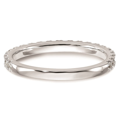 14k White Gold Real Diamond Wedding Band