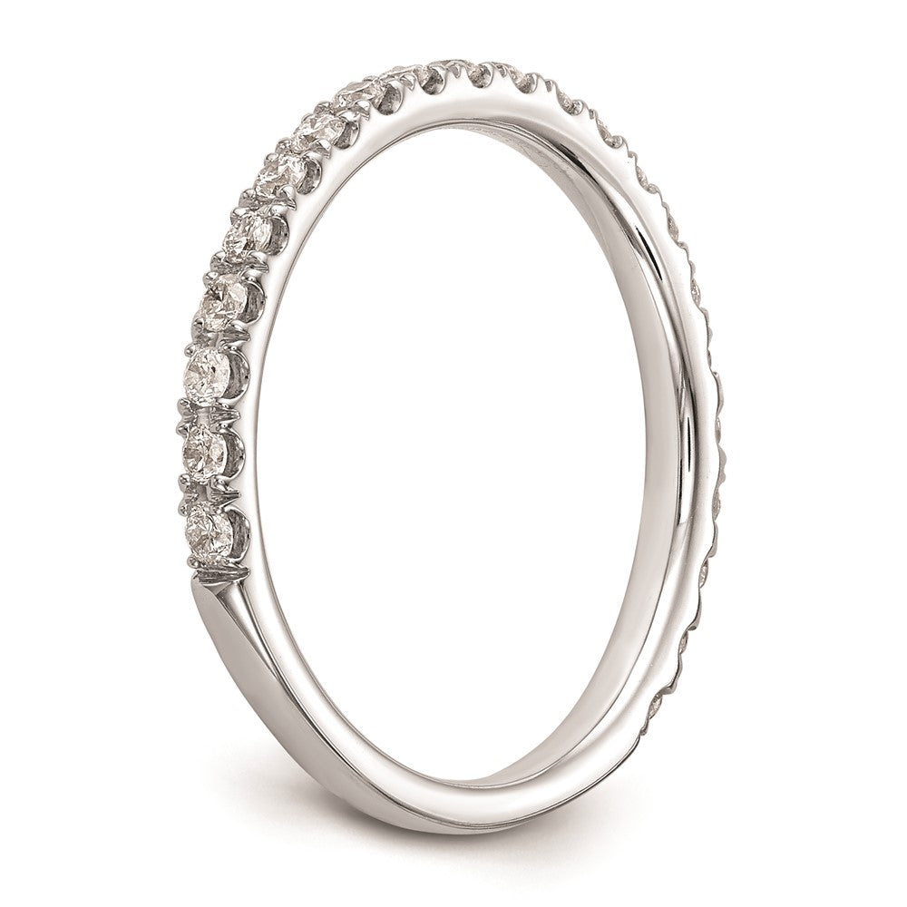 14k White Gold Real Diamond Wedding Band