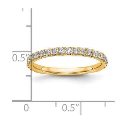 14k Yellow Gold Real Diamond Wedding Band