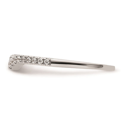 14k White Gold Real Diamond Wedding Band