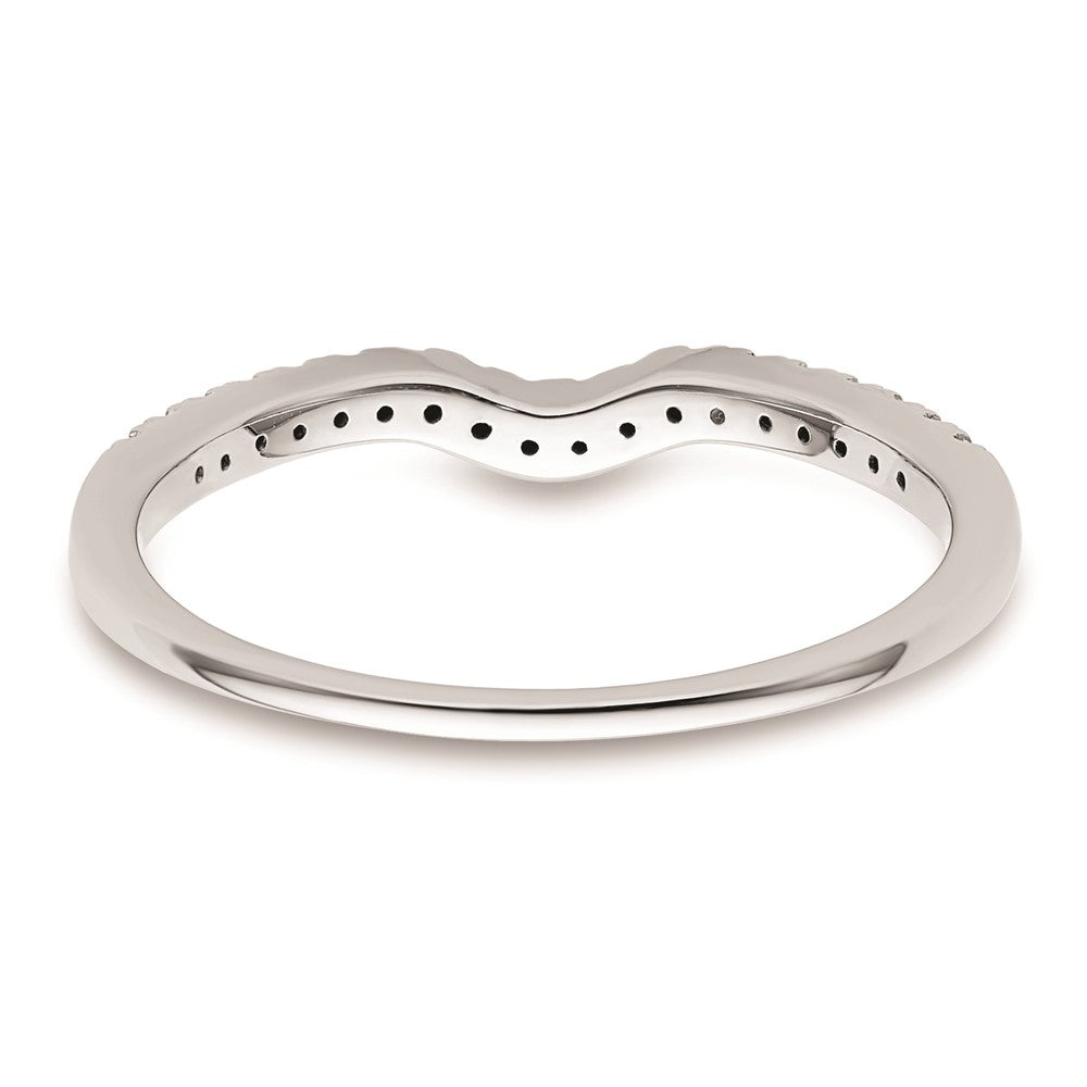 0.13ct. CZ Solid Real 14k White Gold Wedding Wedding Band Ring
