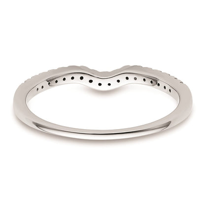 0.13ct. CZ Solid Real 14k White Gold Wedding Wedding Band Ring