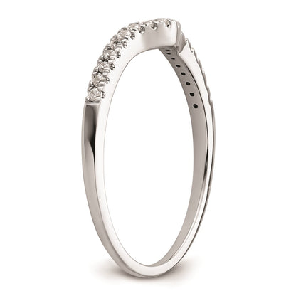 14k White Gold Real Diamond Wedding Band