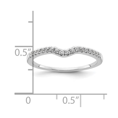 14k White Gold Real Diamond Wedding Band