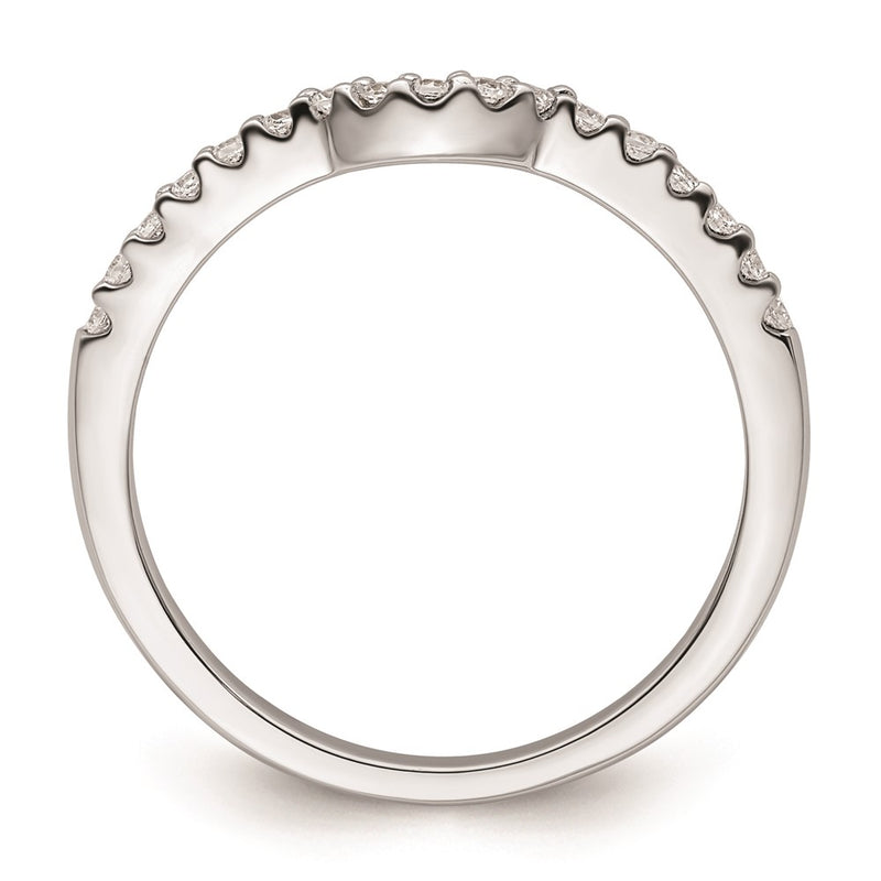 14k White Gold Real Diamond Wedding Band