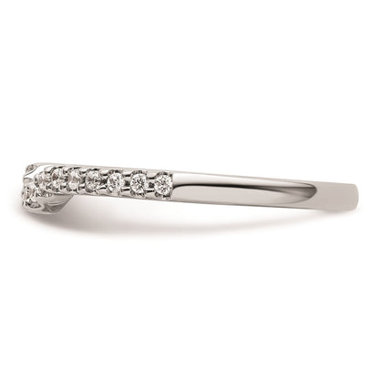 14k White Gold Real Diamond Wedding Band