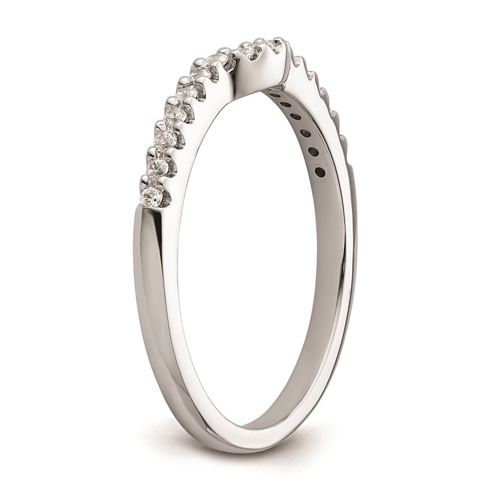 14k White Gold Real Diamond Wedding Band