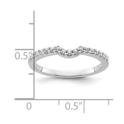 14k White Gold Real Diamond Wedding Band