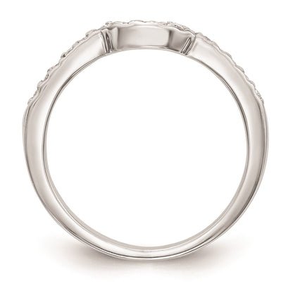 0.15ct. CZ Solid Real 14k White Gold Wedding Wedding Band Ring